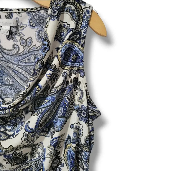 Charter Club women's bandanna print sleeveless draped neckline Blouse  - xl - Picture 3 of 6